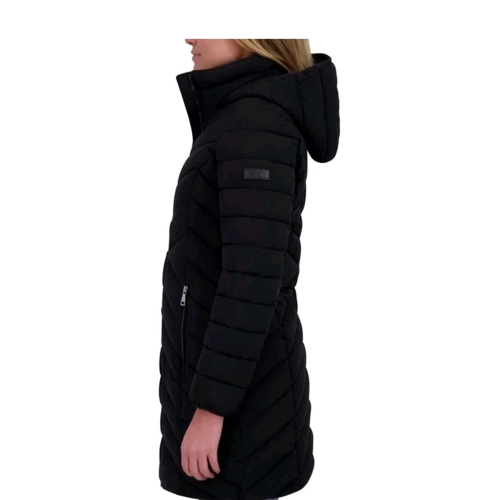 DKNY Women's Black Puffer Jacket - Picture 2 of 4